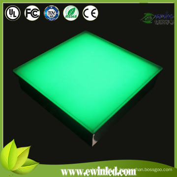 2015 Hotsale 20 * 20cm Edelstahl LED Fliese mit gehärtetem Glas